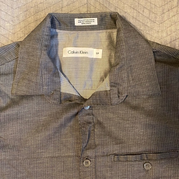 Calvin Klein Grey Men’s Dress Shirt - Picture 2 of 2